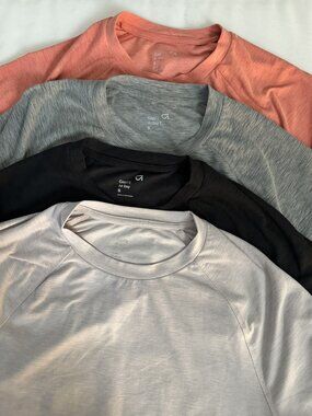 GAP Fit Everyday T-shirt Small (Bundle 4x) - Black Grey Pink Salmon